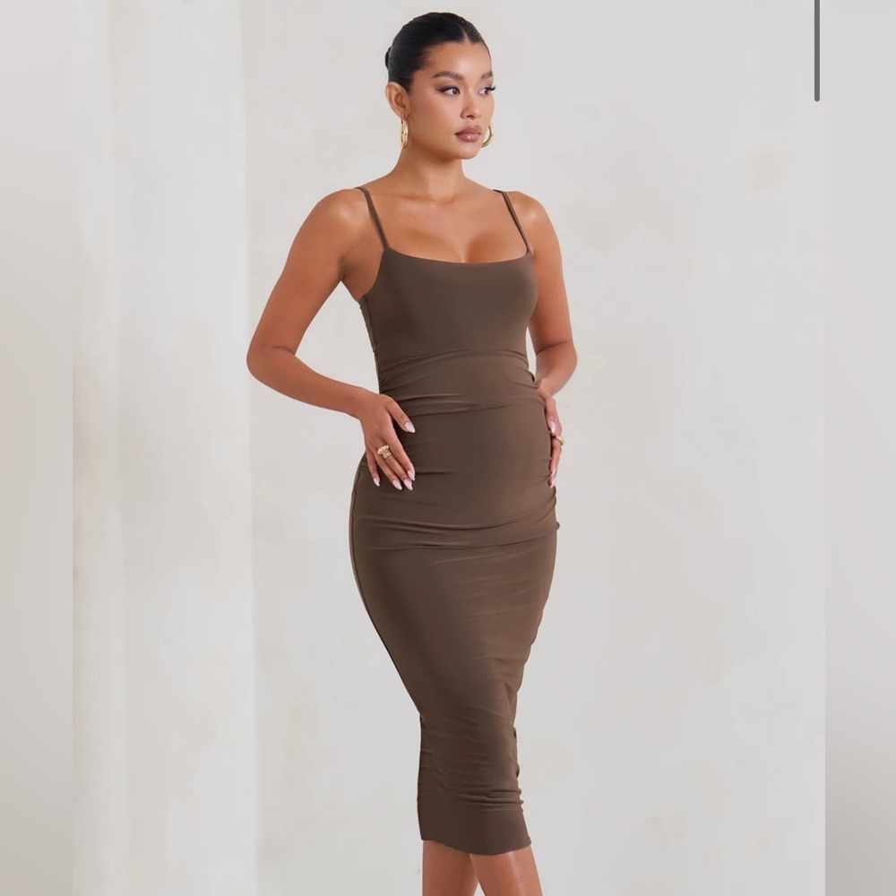 Club L London brown maternity dress